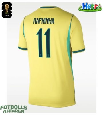 Brasilien Raphinha Belloli #11 Hemmatröja VM 2026 Kortärmad